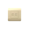 Заказать (NEW3-E) Розетка компьютерная 2хRJ45, шампань